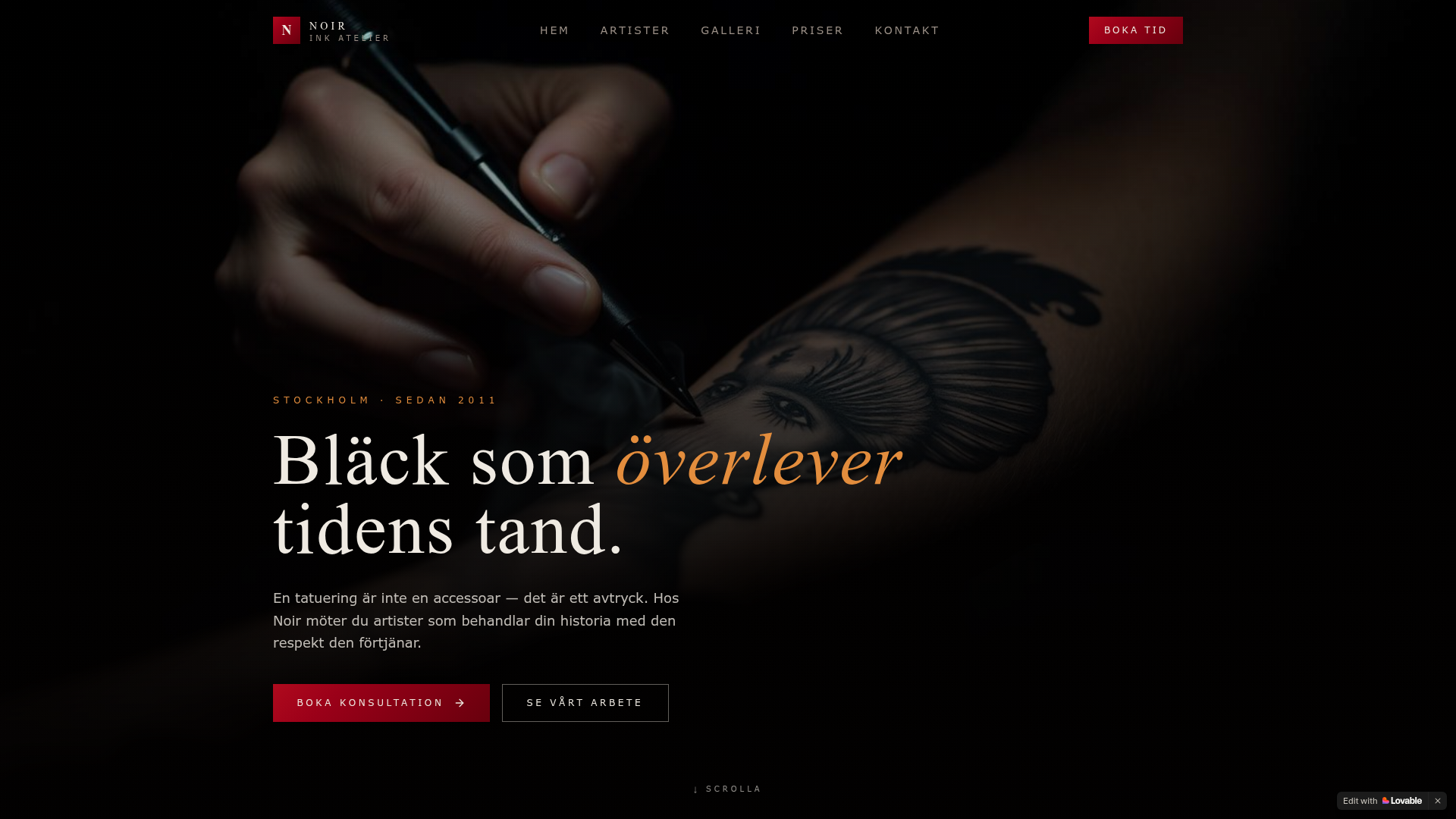 Webbplats för Noir